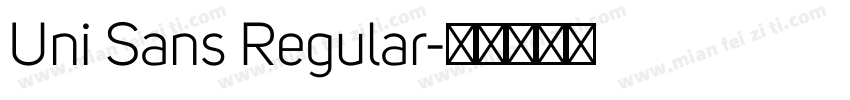 Uni Sans Regular字体转换
